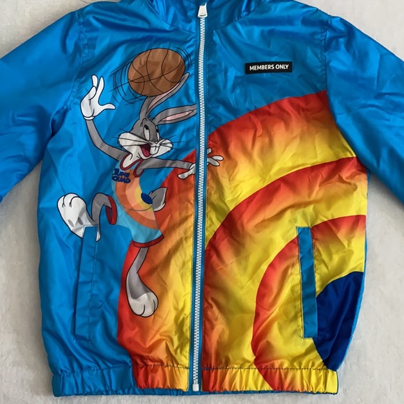 Members Only | Space Jam A New Legacy Tune Squad Team Windbreaker Blue (10/12) - Picture 7 of 16